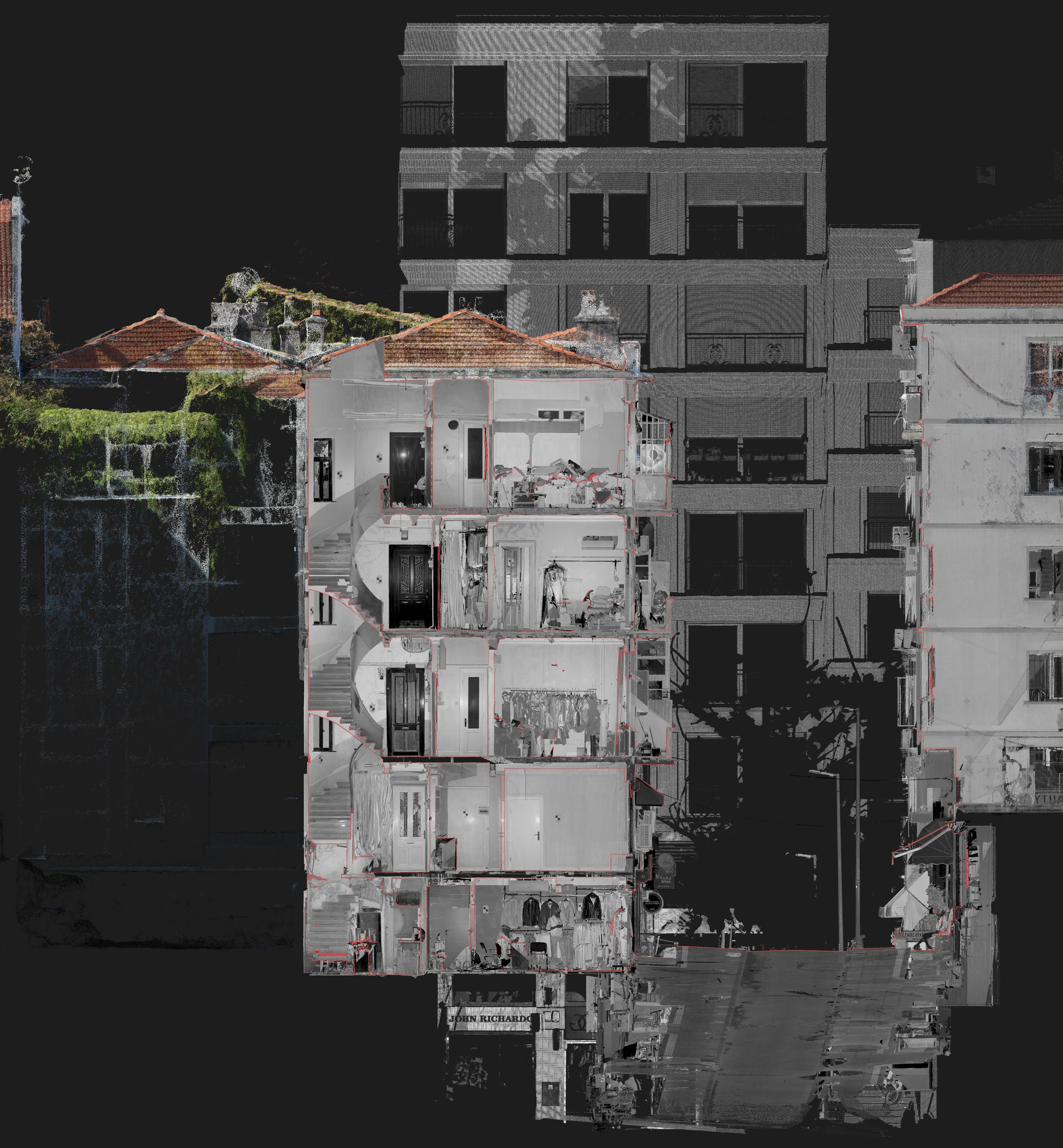 Şişli-Teşvikiye Şen Yuva Apartmanı  3D Lazer Tarama & Rölöve Ölçmeleri